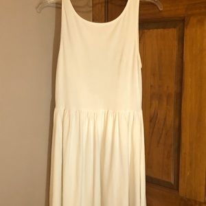 🔷 ASOS White Cotton Scoop Back Dress